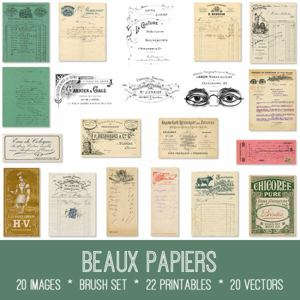 Beaux Papiers ephemera vintage images