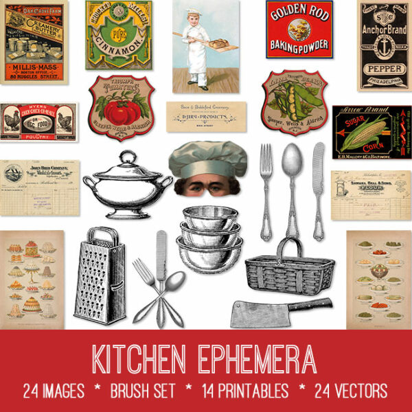 Kitchen Ephemera ephemera vintage images