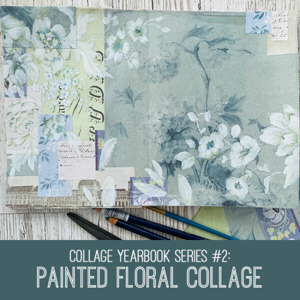 Collage Yearbook Series Painted Floral Collage PSE Tutorial
