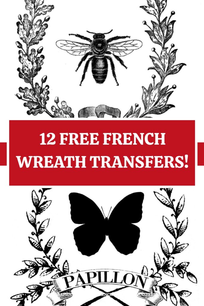 12 Free French Wreath Transfer Printables