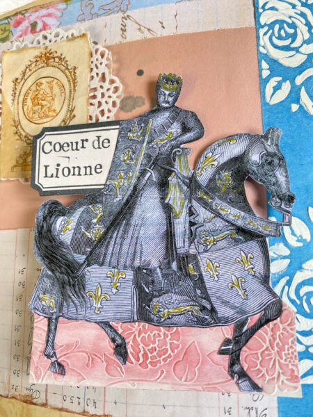 Journal page with knight on horse image
