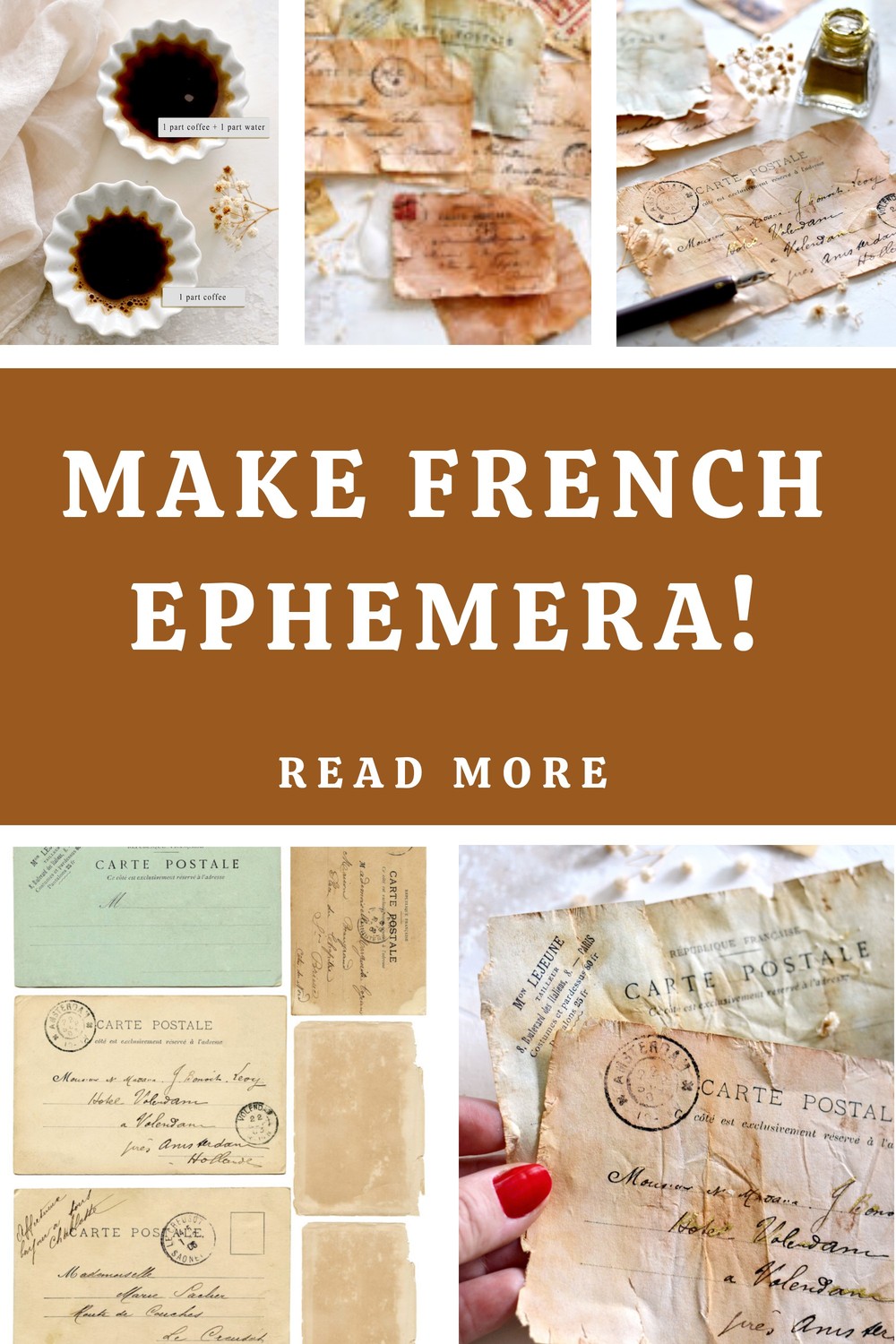 Make French Ephemera Pin