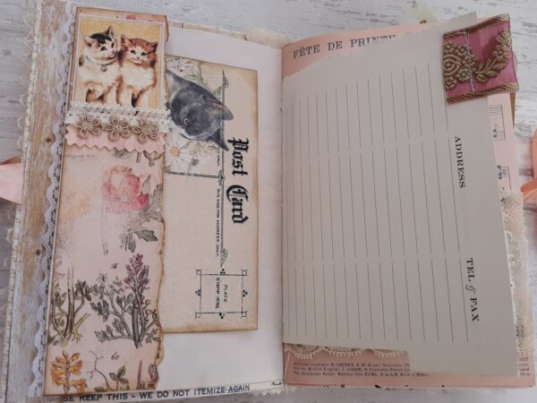 Junk journal page with pocket