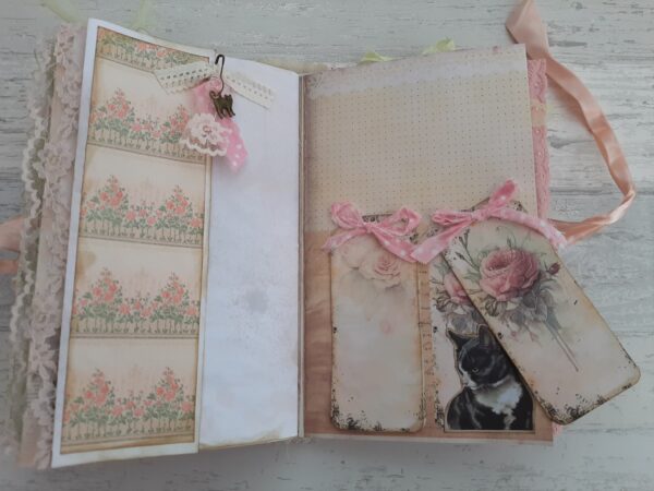 Journal page with rose tag