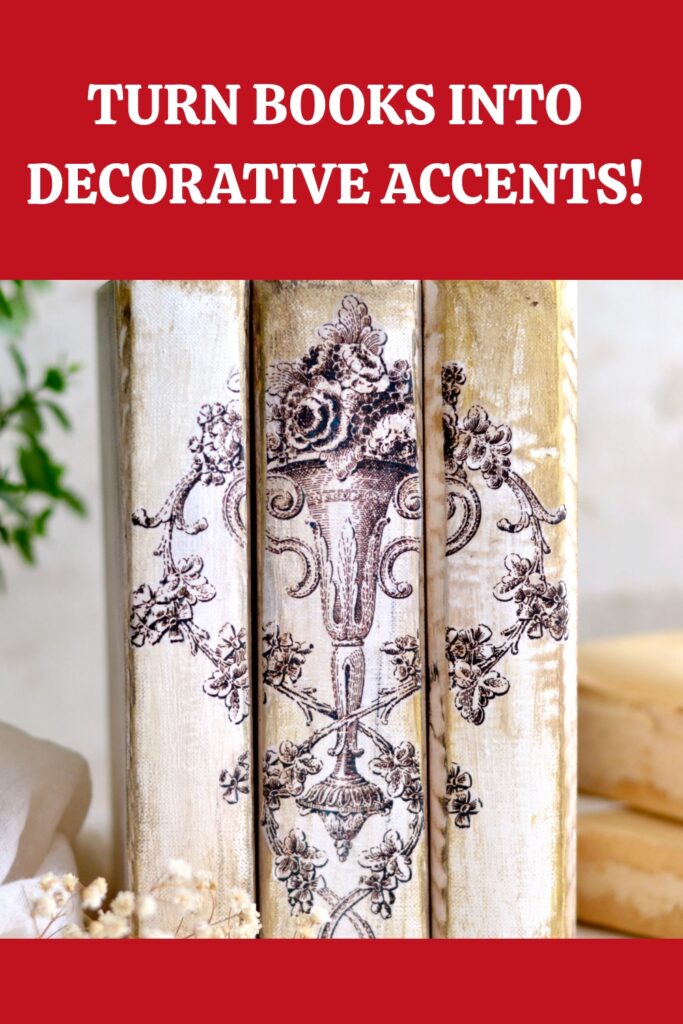 Turn Books into Decorative Accents pin