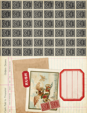 Parcel Post printable journal page