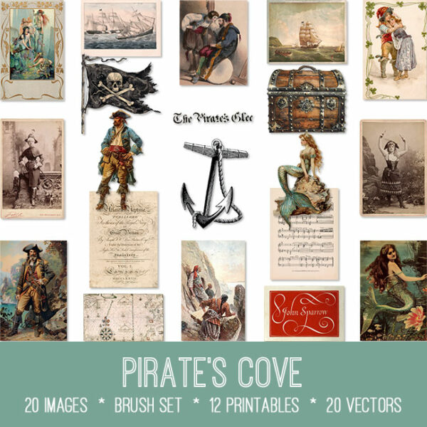 Pirate's Cove ephemera vintage images