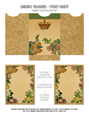 London's Treasures printable pocket insert