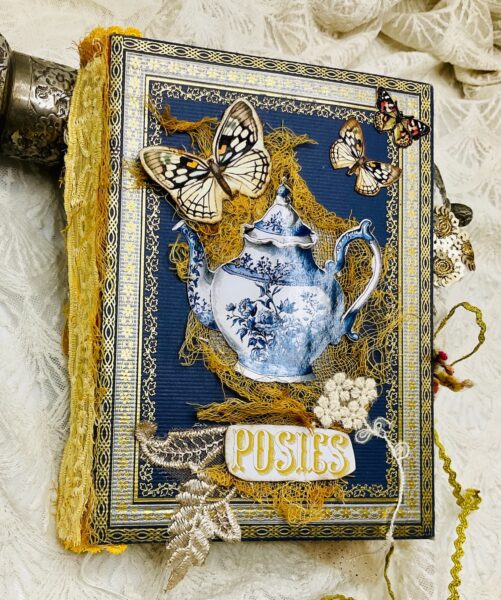 Elegant Chinoiserie Junk Journal Cover