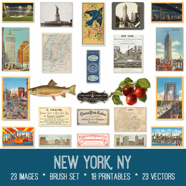 New York, NY ephemera vintage images