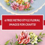 Retro style florals pin