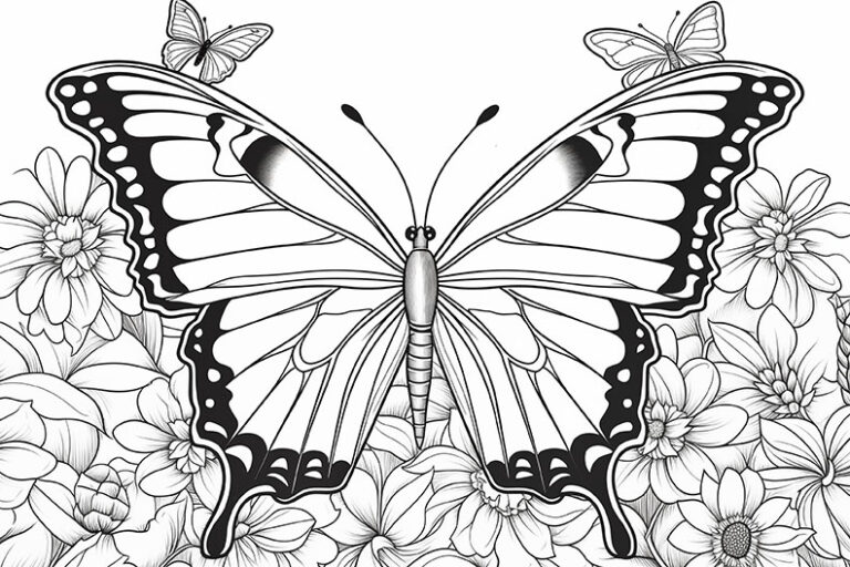 14 Butterfly Coloring Pages for Adults! - The Graphics Fairy