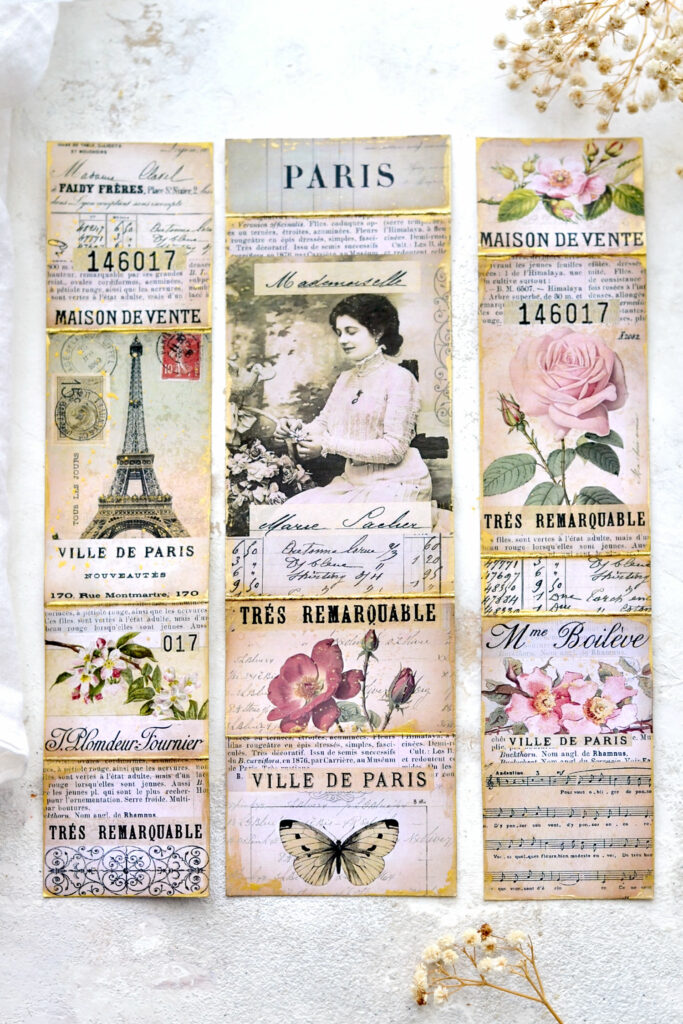 vintage collage strips