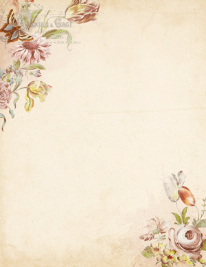 French Floral Motifs printable paper