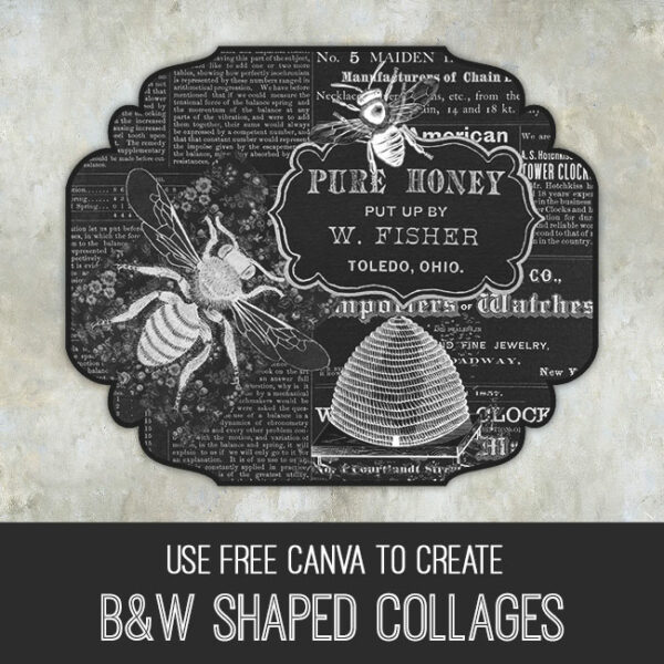 Black and White Shaped Collages Canva Tutorial