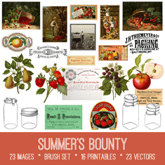 vintage Summer's Bounty ephemera bundle