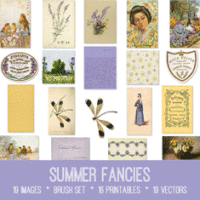 vintage Summer Fancies ephemera bundle