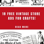 Free Vintage Store Ads for Crafts Pin