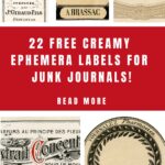 Creamy Ephemera Labels Pin