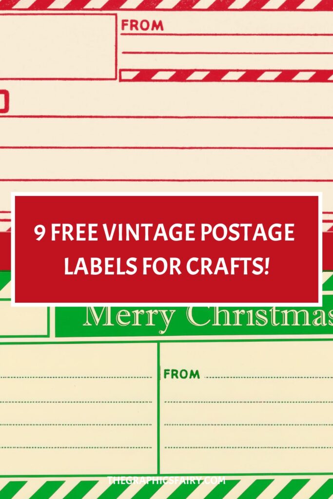 Vintage Postage stickers for Crafts Pin