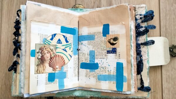 Journal page with shell images