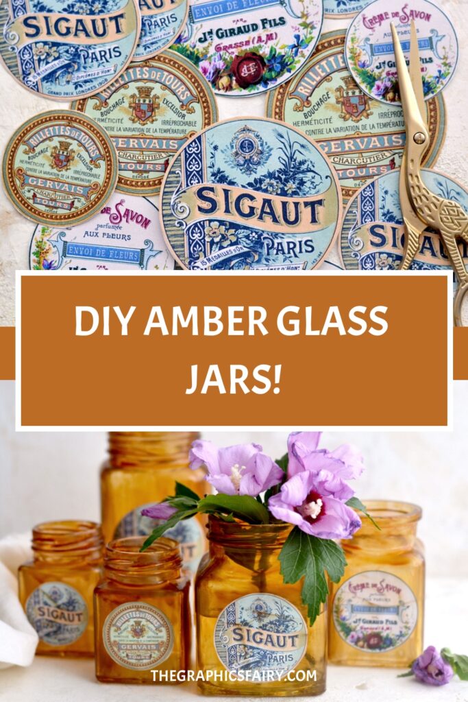 Amber Glass Jars Pin