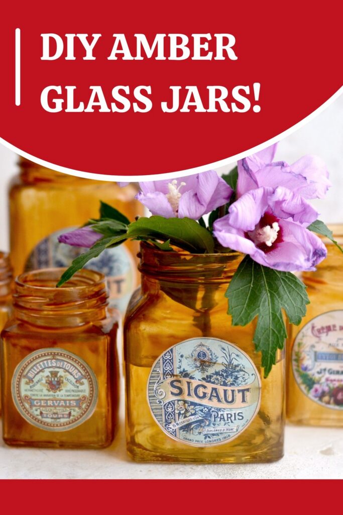 DIY Amber Glass Jars Pin