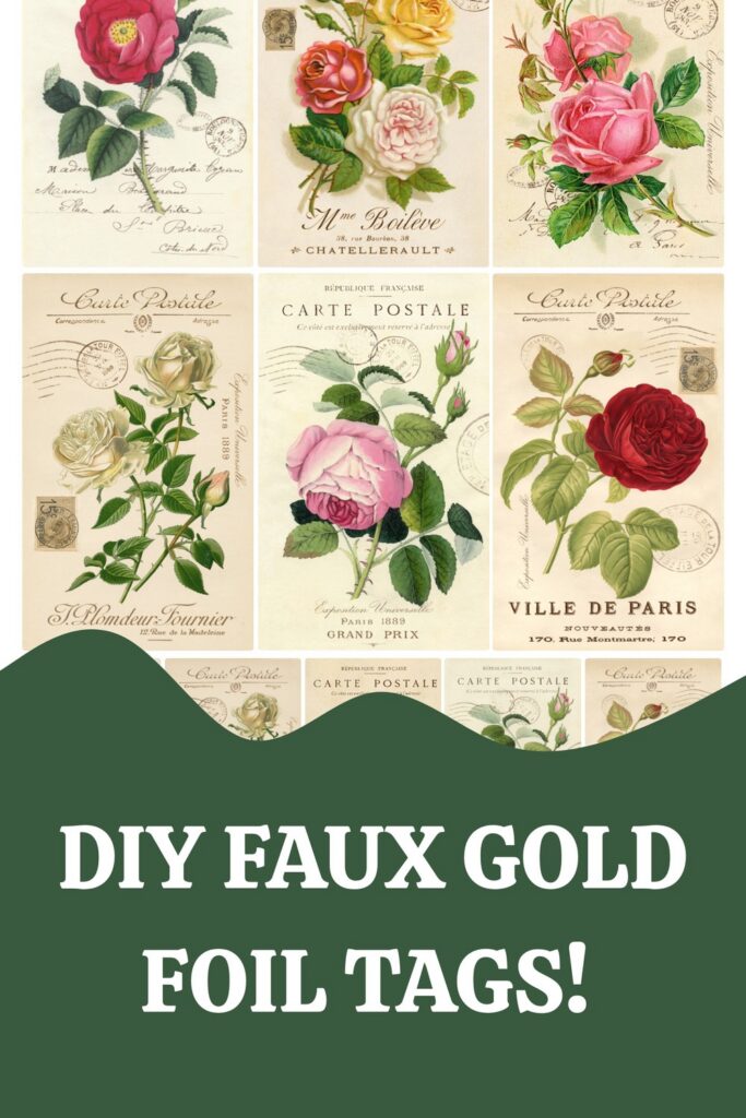 DIY Faux Gold Foil Craft