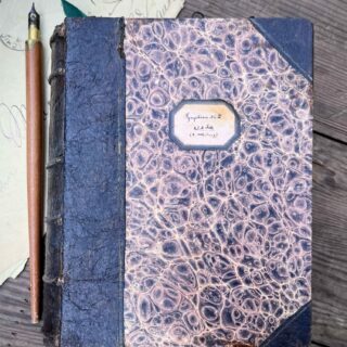 Journal with brown marbled cover