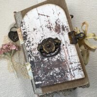 Journal cover with wood effect door image