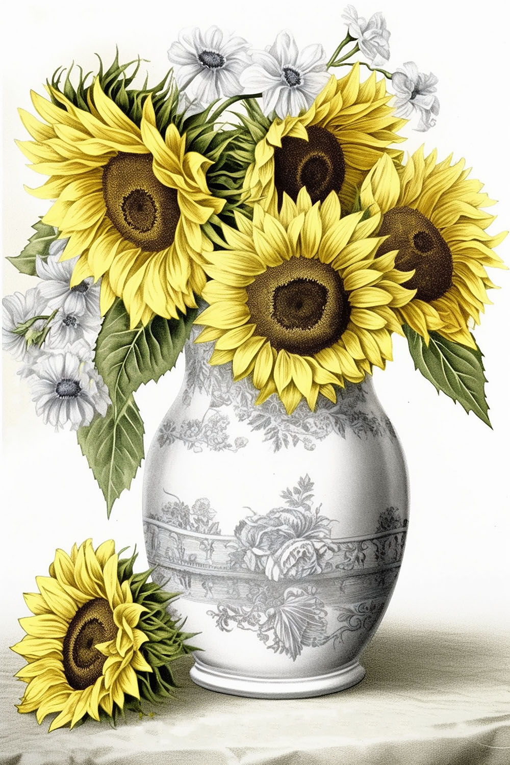 Sunflowers Vase
