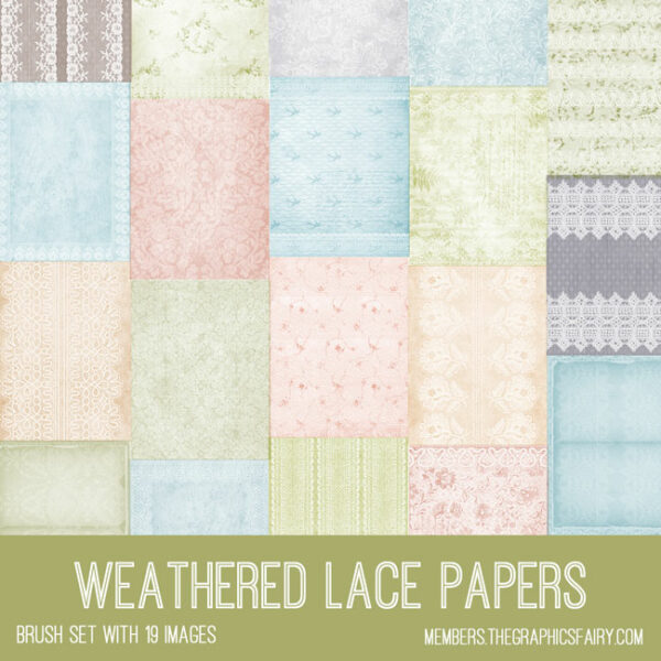 Weathered Lace Papers Brush set