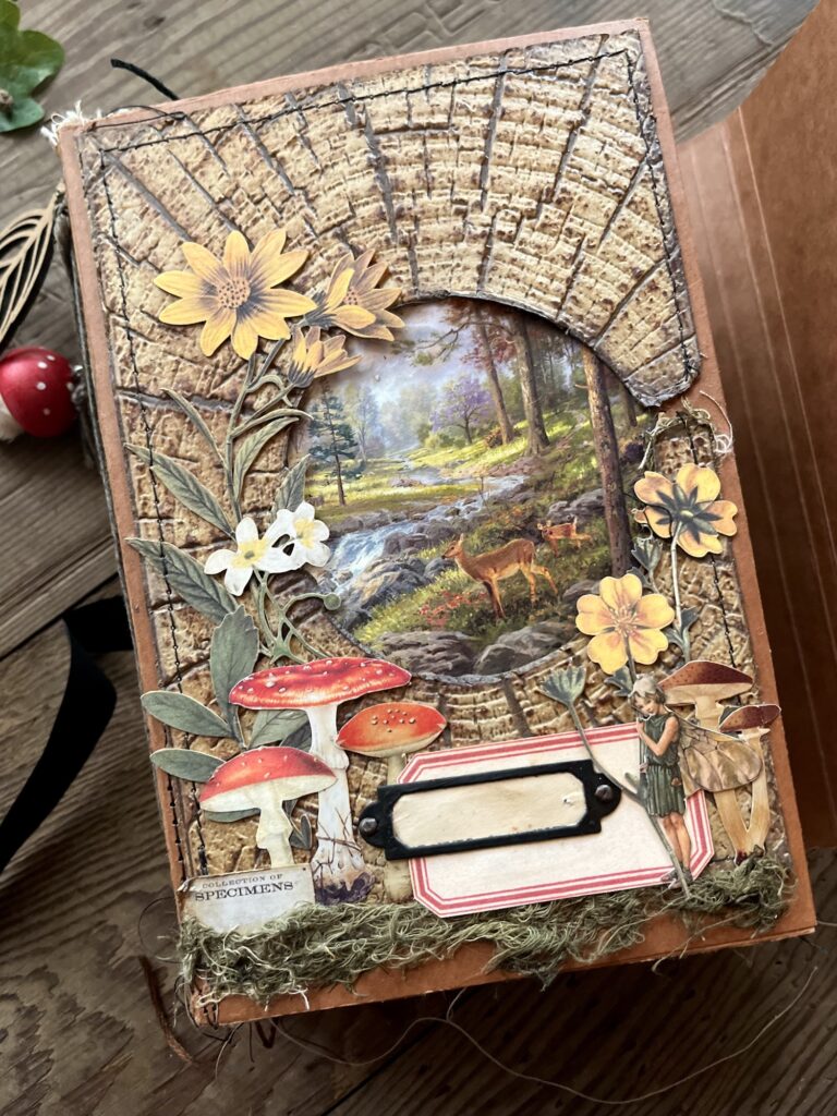 Journal cover with woodland images