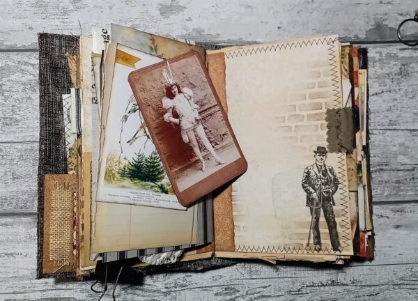 Journal spread with vintage photos