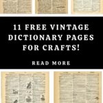 Free Dictionary Pages for Crafts Pin
