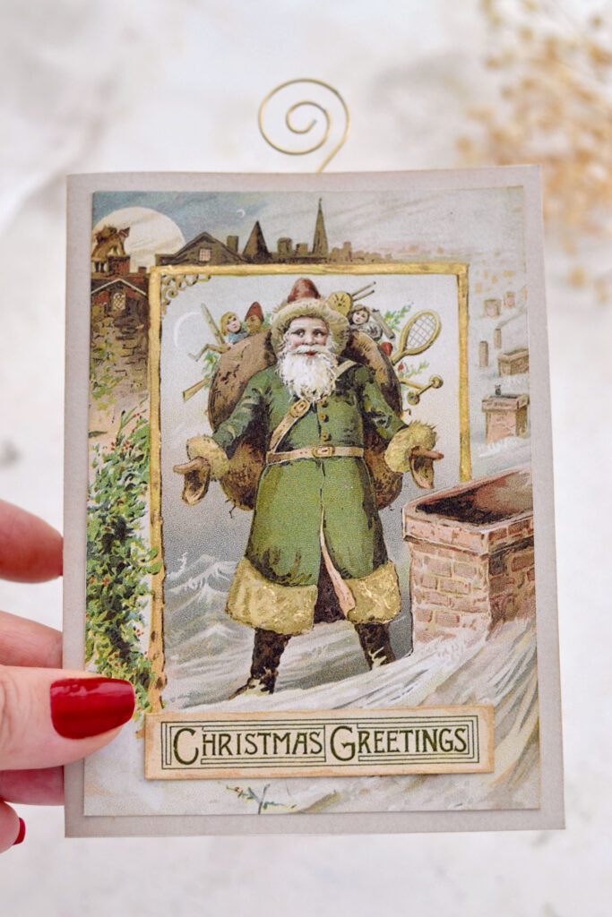 Vintage Santa Christmas Card