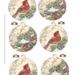 Christmas Bird Paper Ornaments