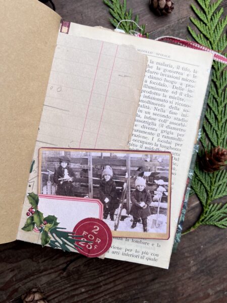 Journal pocket with vintage photo