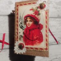 Journal cover with christmas girl image