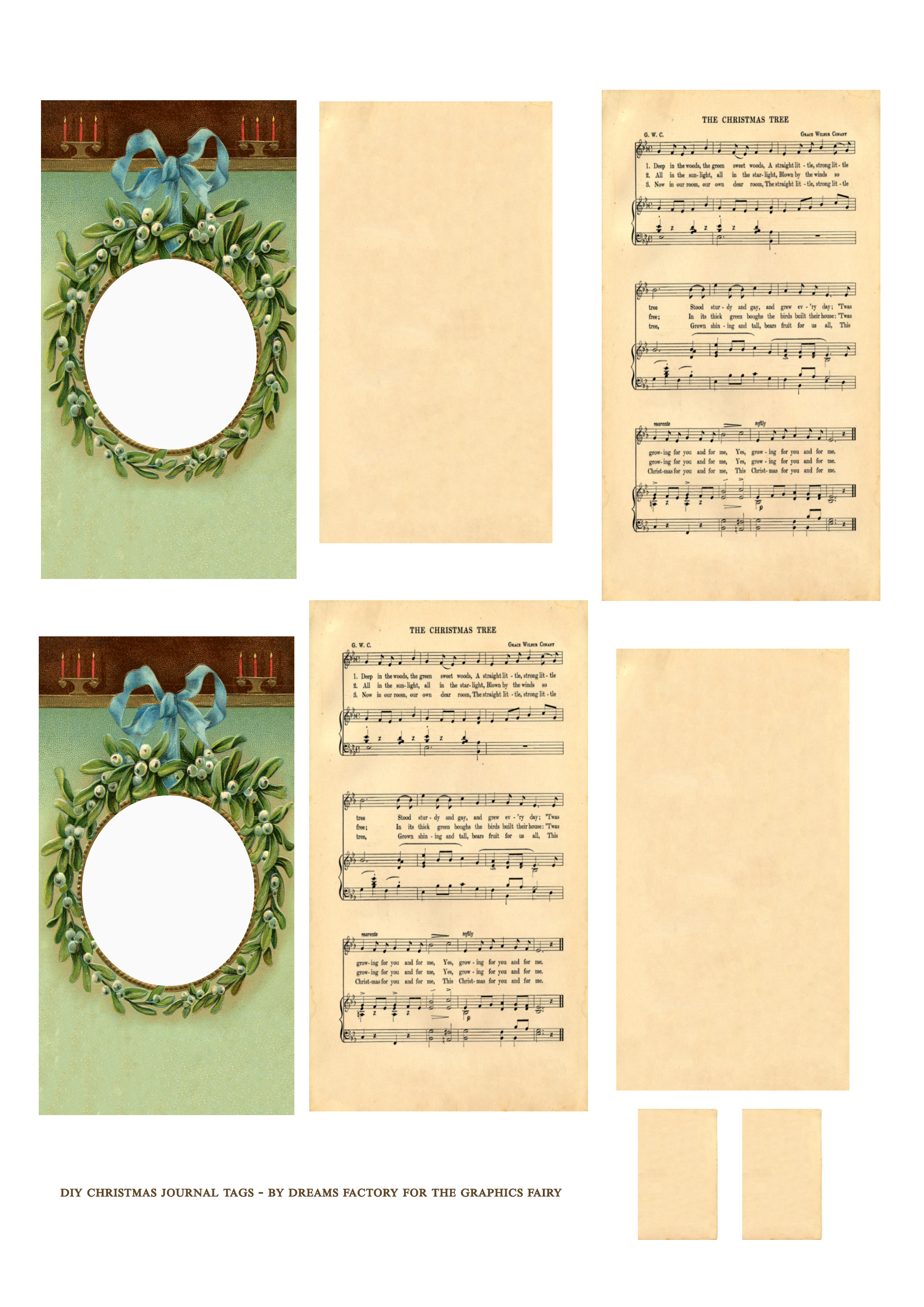 Christmas journal tags printable