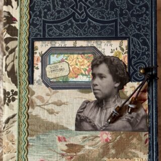 Journal cover with vintage photo of a woman