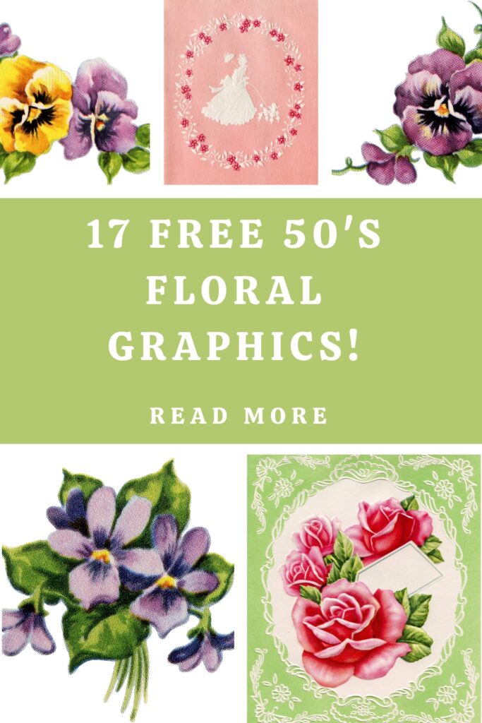 1950's Floral Graphics Pin