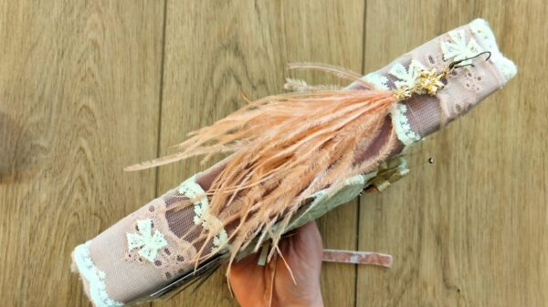 Journal spine with peach coloured tassel