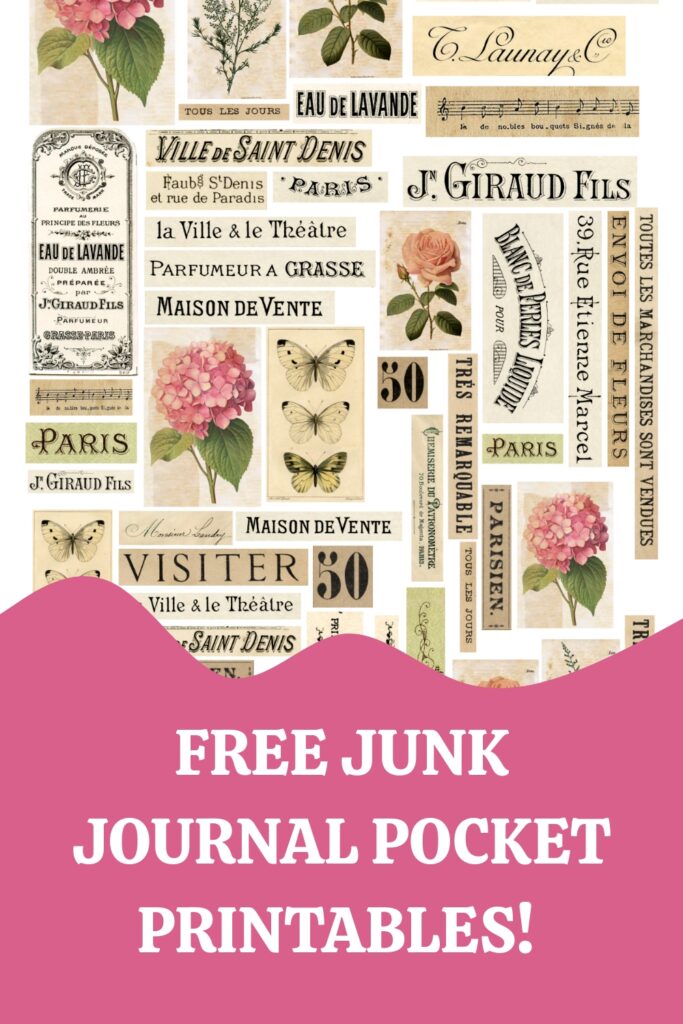 Free Journal Pocket Printables