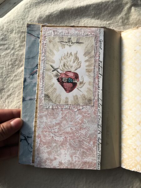 Journal page with sacred heart image