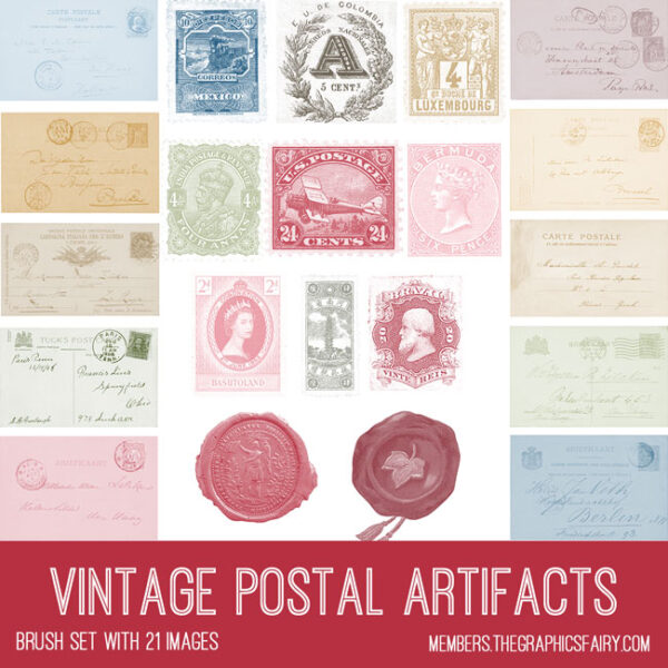 Vintage Postal Artifacts Brushes