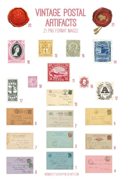Vintage Postal Artifacts Image list