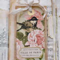 Vintage paper bag bird tag