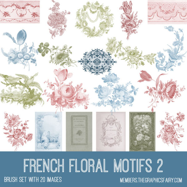 French Floral Motifs 2 brushes