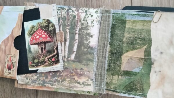 Journal spread with tree image